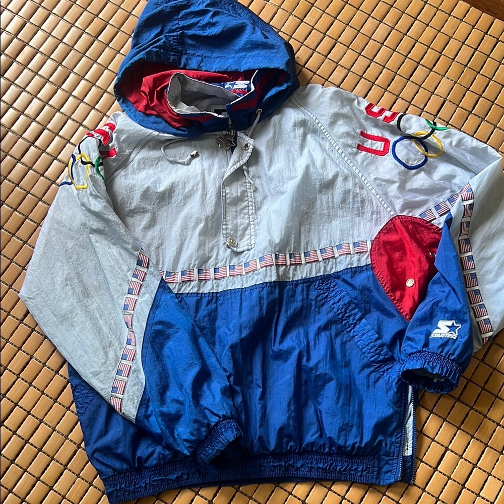 STARTER Blue and Gray Windbreaker Jacket